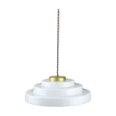 Mid-century cascade brass and plexiglass pendant lamp