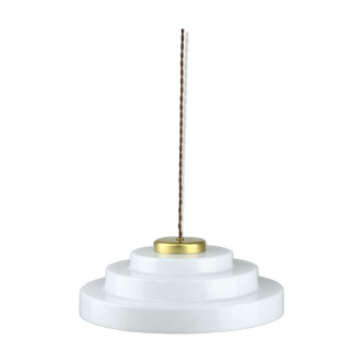 Suspension en laiton et plexiglas cascade mid-century