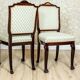 Table ronde avec chaises rembourrées, années 1950, ensemble de 5