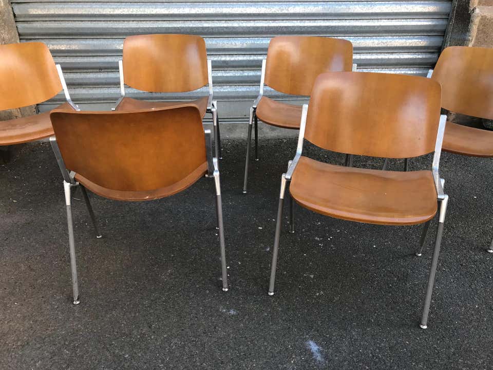 Dsc 106 chairs by Giancarlo pieretti published by Castelli from the 70s