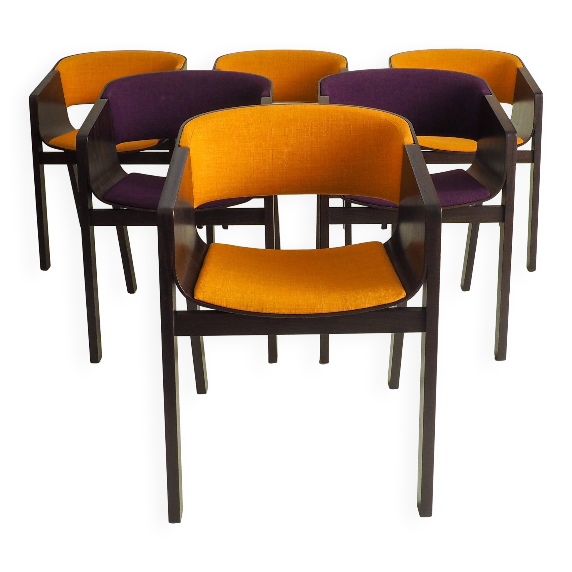 Set of 6 stunning armchairs by TON