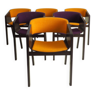 Set of 6 stunning armchairs by TON