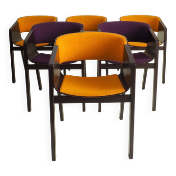 Set of 6 stunning armchairs by TON