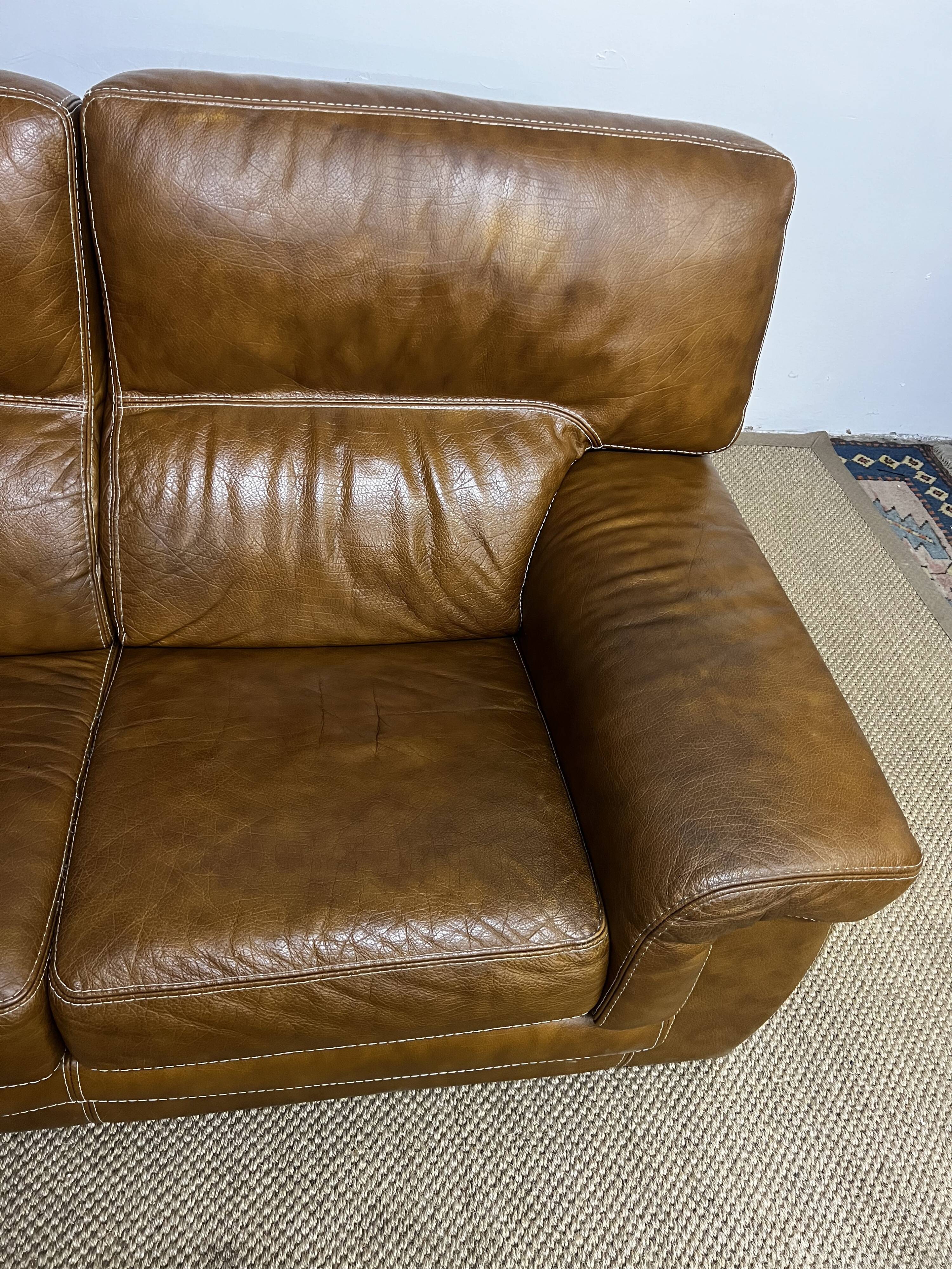 2-seater leather sofa