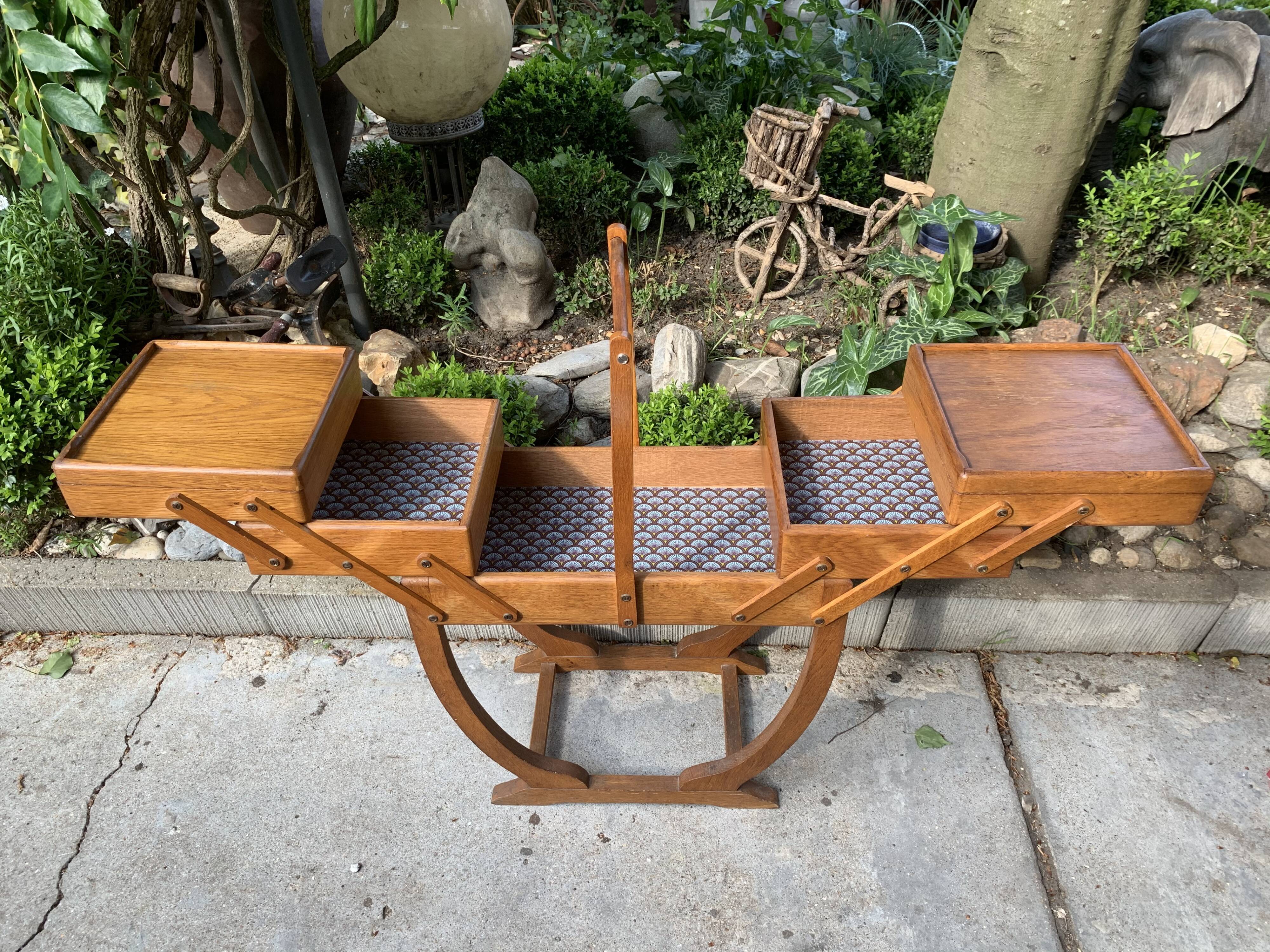 Art Deco sewing basket