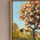 Original Swedish Oil on Canvas - "Autumn Tree" by J. Nilsson - Vintage and Framed - 49 × 38 cm