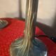 pair of bronze bedside lamps 38x18 art nouveau style, electrical working