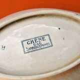 Old service ravier U&C faience Sarreguemines Model Oak