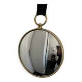 Vintage 1960s green witch's eye mirror - 20 x 67 cm