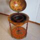 Vintage globe bar cabinet, colonial style, Italy, 1970s