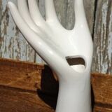 Vintage white hand vase