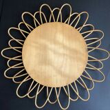 Rattan sun mirror