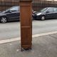 Antique French fruitwood bonnetiere armoire, 18th century