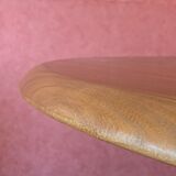 Round table in vintage solid elm