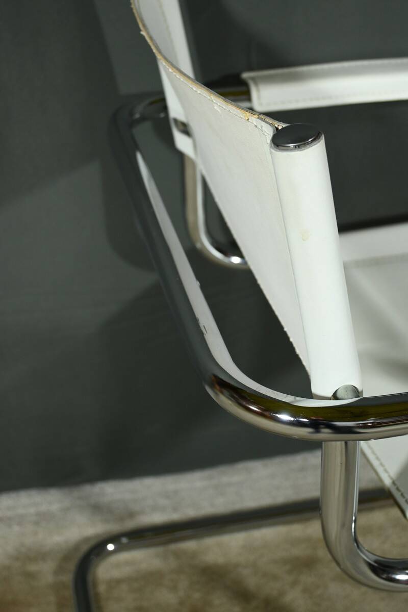 S33 armchairs in leather, attributed to M. Stam for Fasem, Italy – 1970