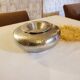 Hammered aluminum ashtray with lid for cigars and cigarettes