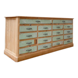 Old wooden display case with drawers, 1950