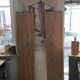 Vintage Art Deco duo of doors Rose and Daisy solid oak wood