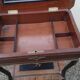 Dressing table in blackened wood and marquetry, Napoleon III period