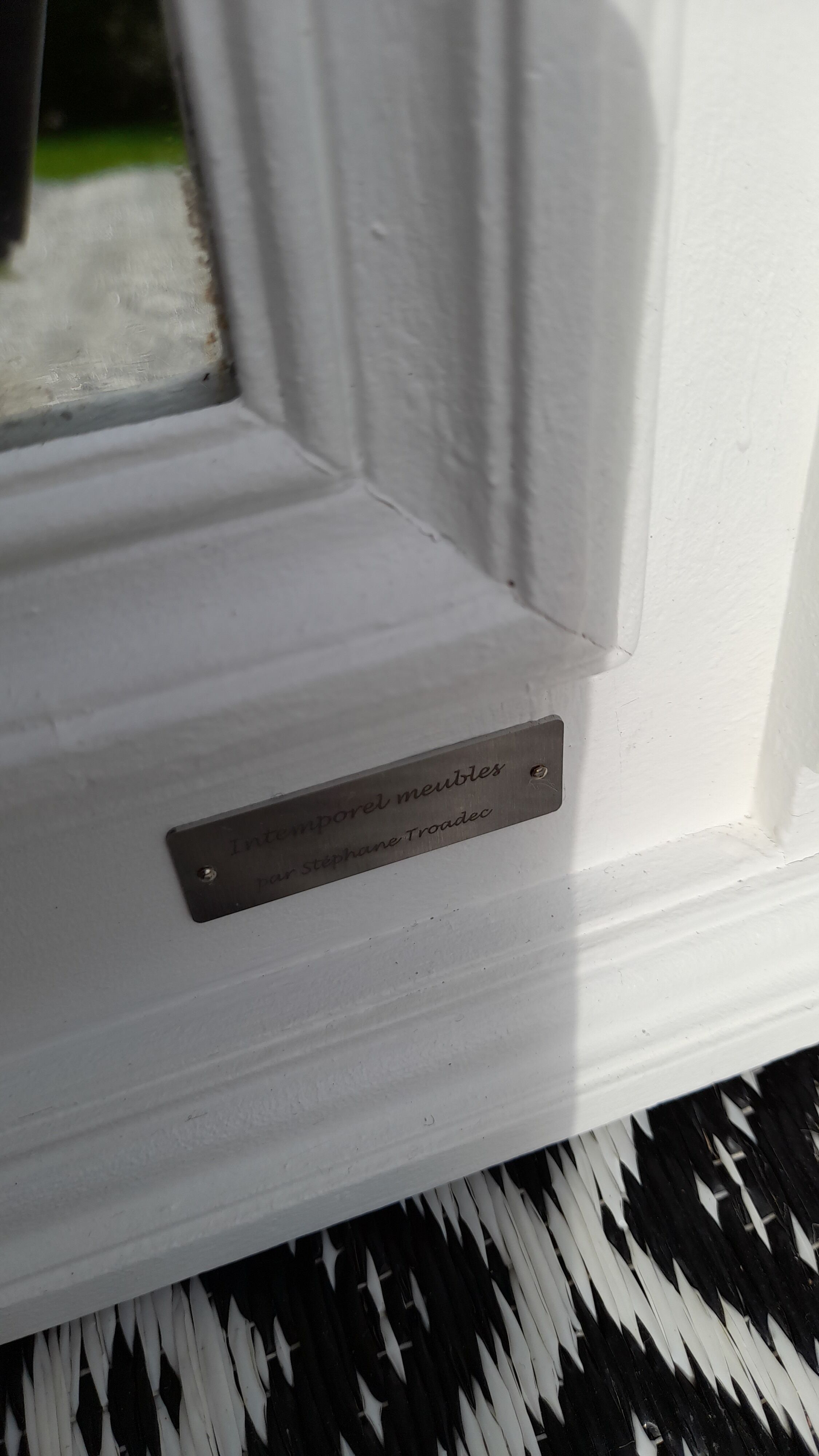 Beveled trumeau mirror