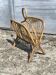 Vintage wicker and rattan magazine rack