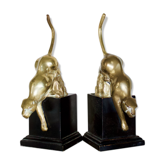 Bronze panther book end