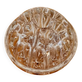 Pique-fleurs vintage en verre moulé 19 trous