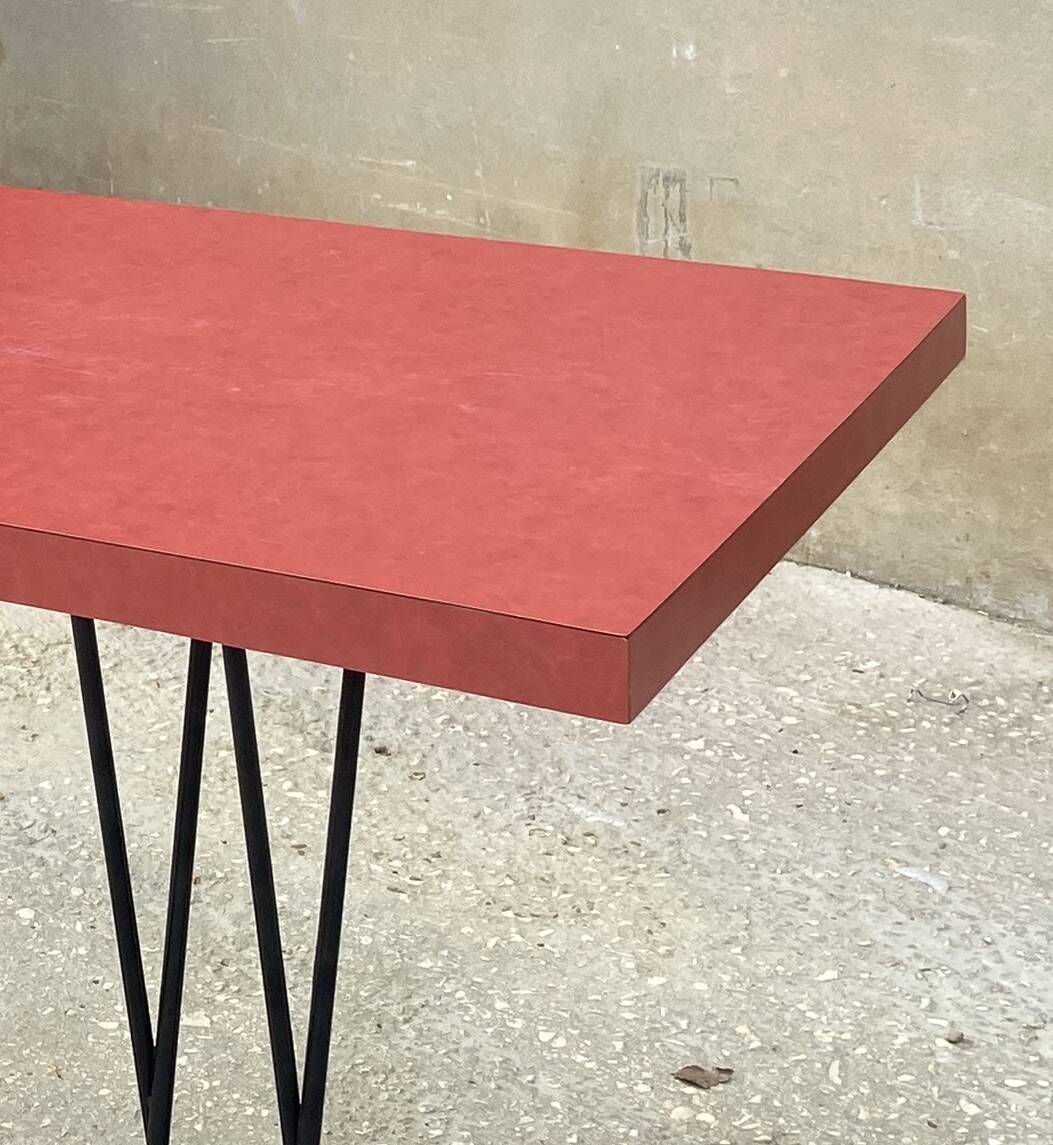 Jean Prouvé table from the refreshment area of the Dancourt-les-Conflans Aeroclub.