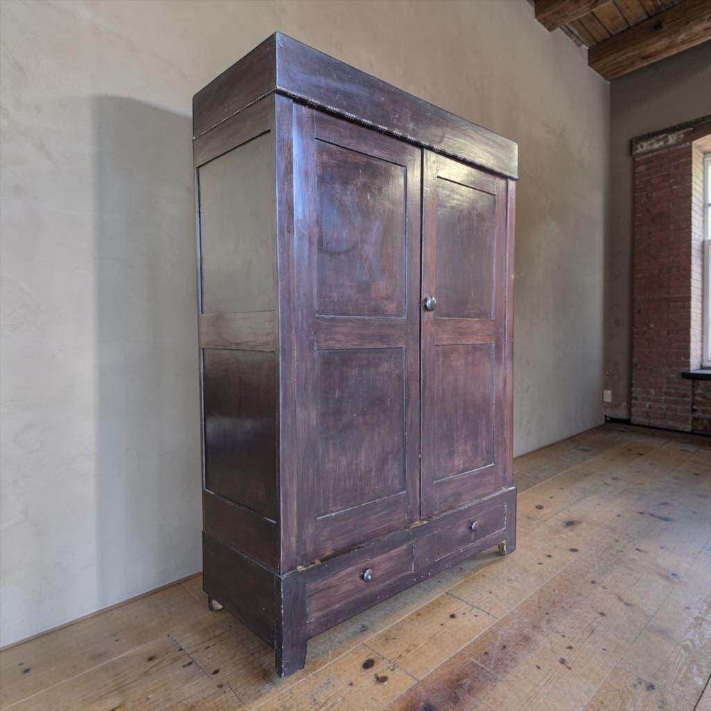 Vintage XL dark wood wardrobe/hallway furniture