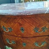 Antique Louis XV style chest of drawers with marble top
