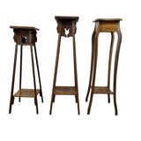 Vintage high side table in wood / plant table / shelf