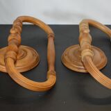 Wooden towel racks (the pair)