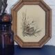 Illustration oiseaux vintage sur panneau