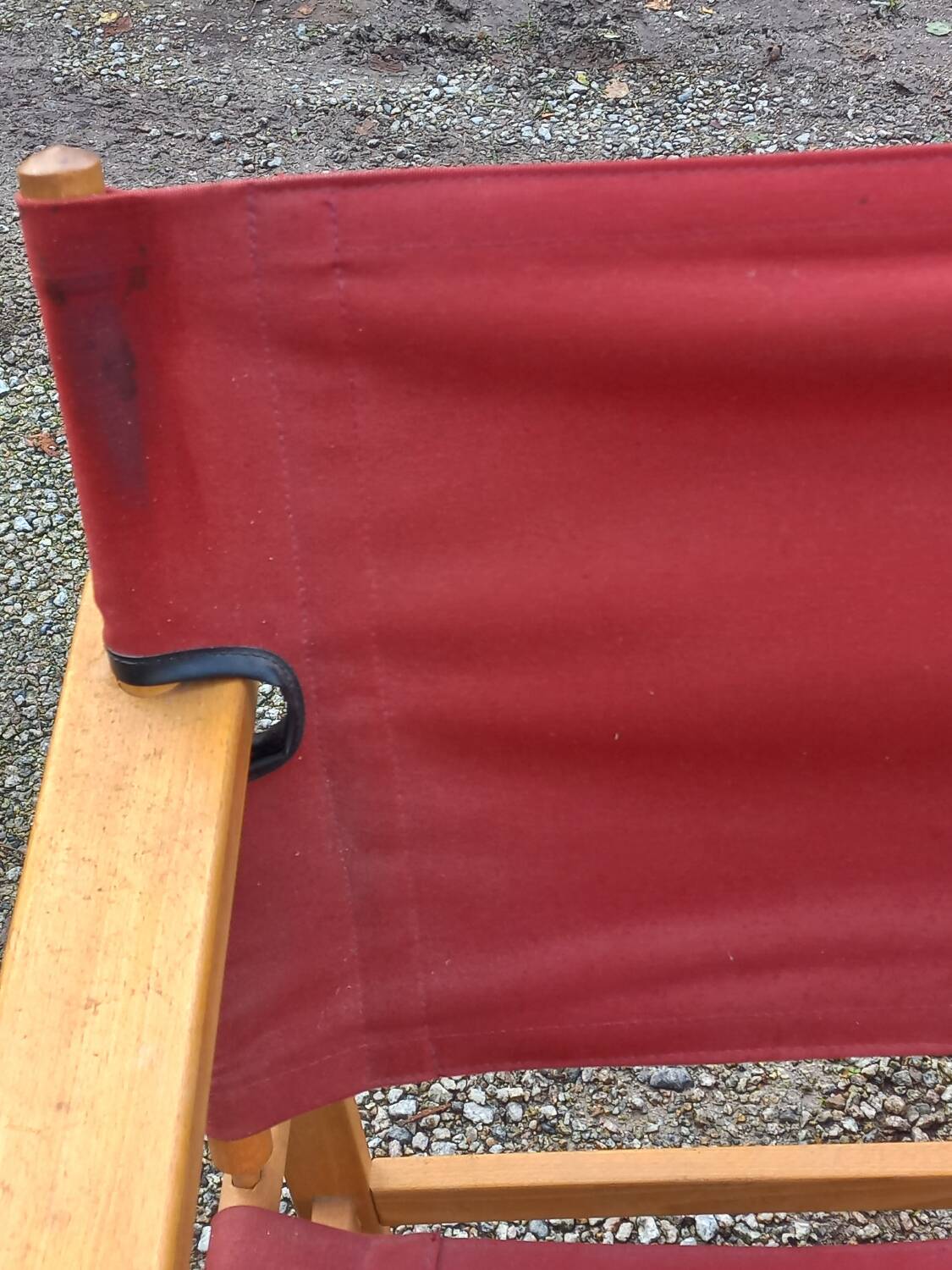 Safari armchair in beech and cotton canvas