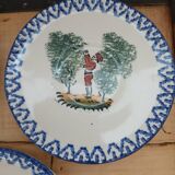 5 small Saint Clément plates/saucers