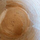 Hand-turned stoneware salad bowl