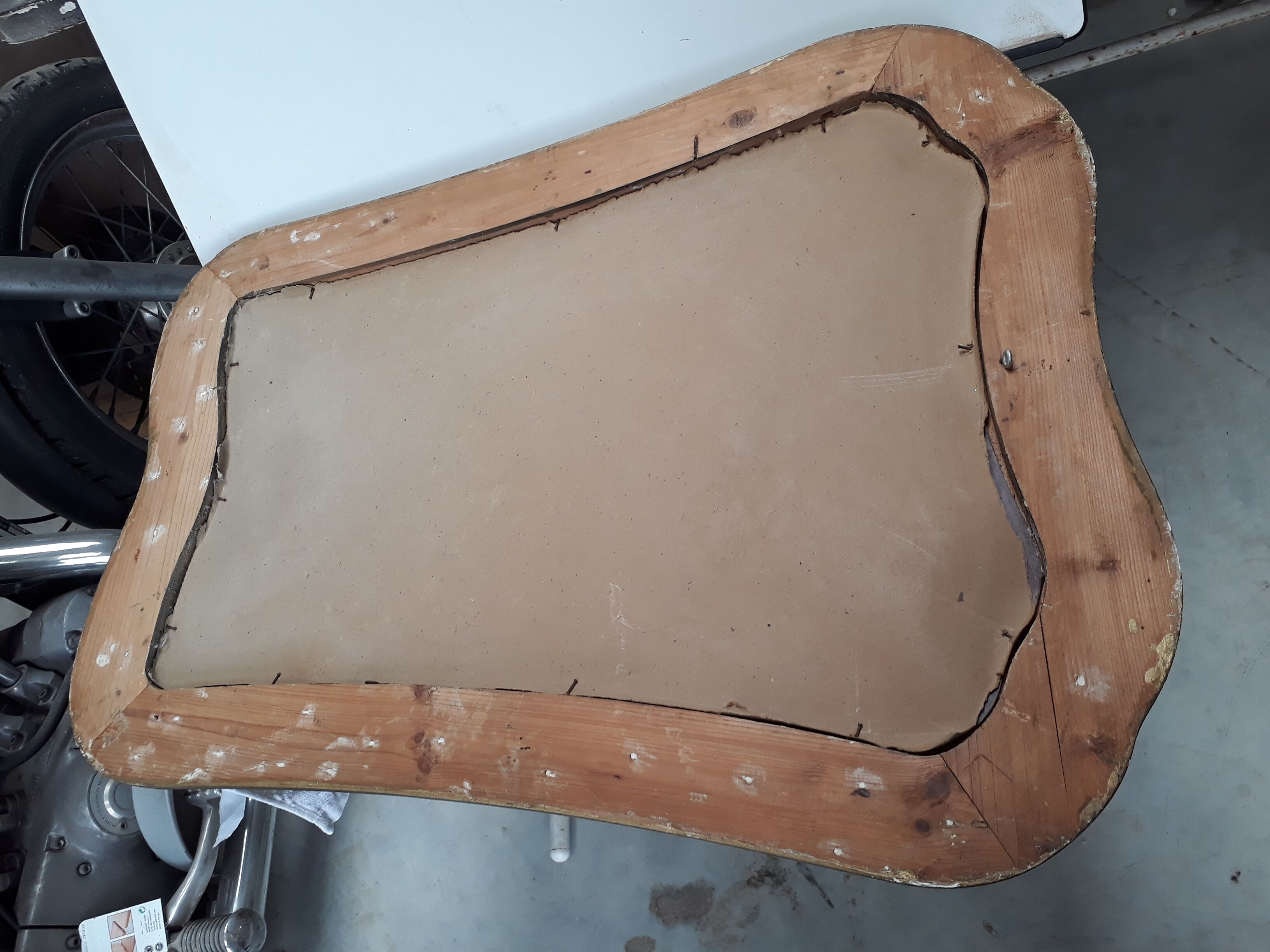 Miroir gravé vintage 1920 - 52x67cm