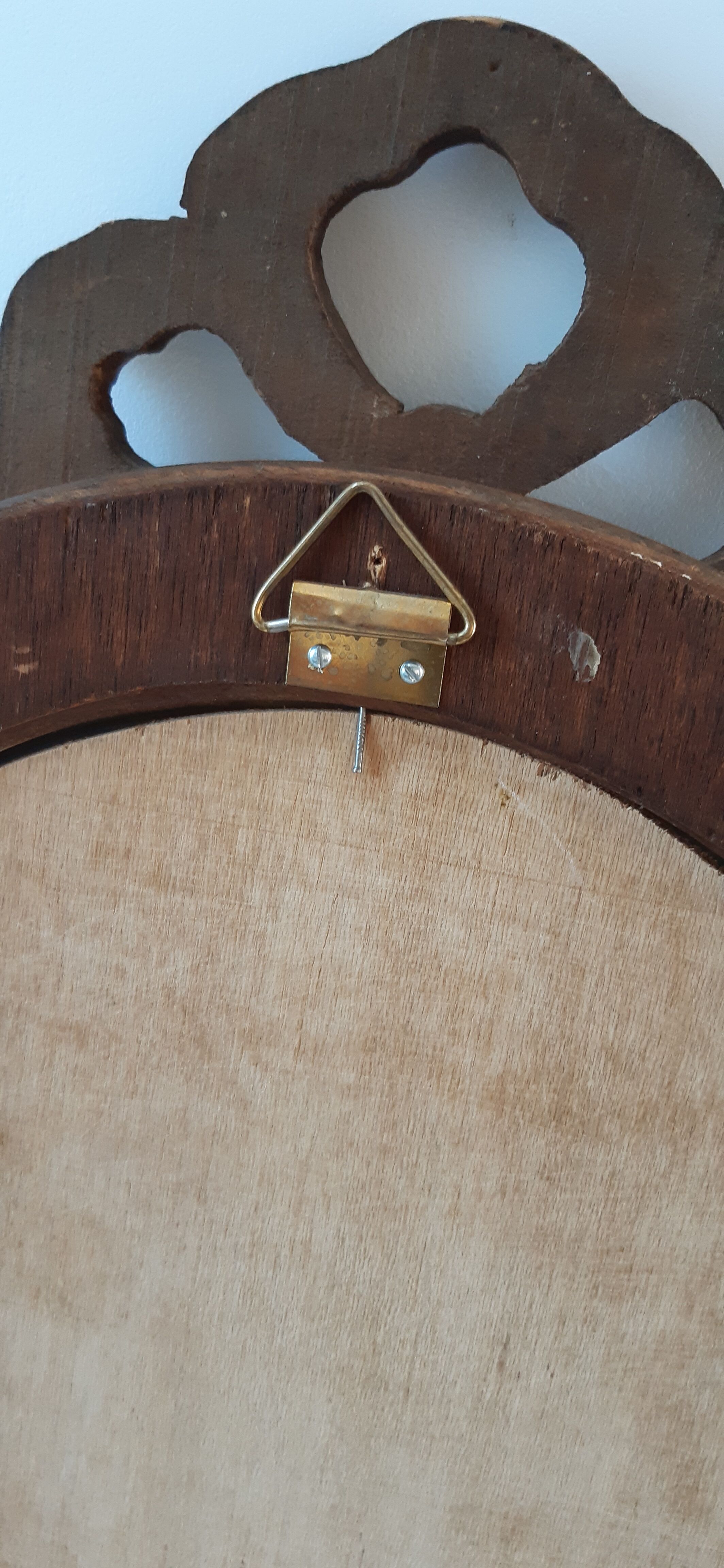 Miroir en bois oval années 30