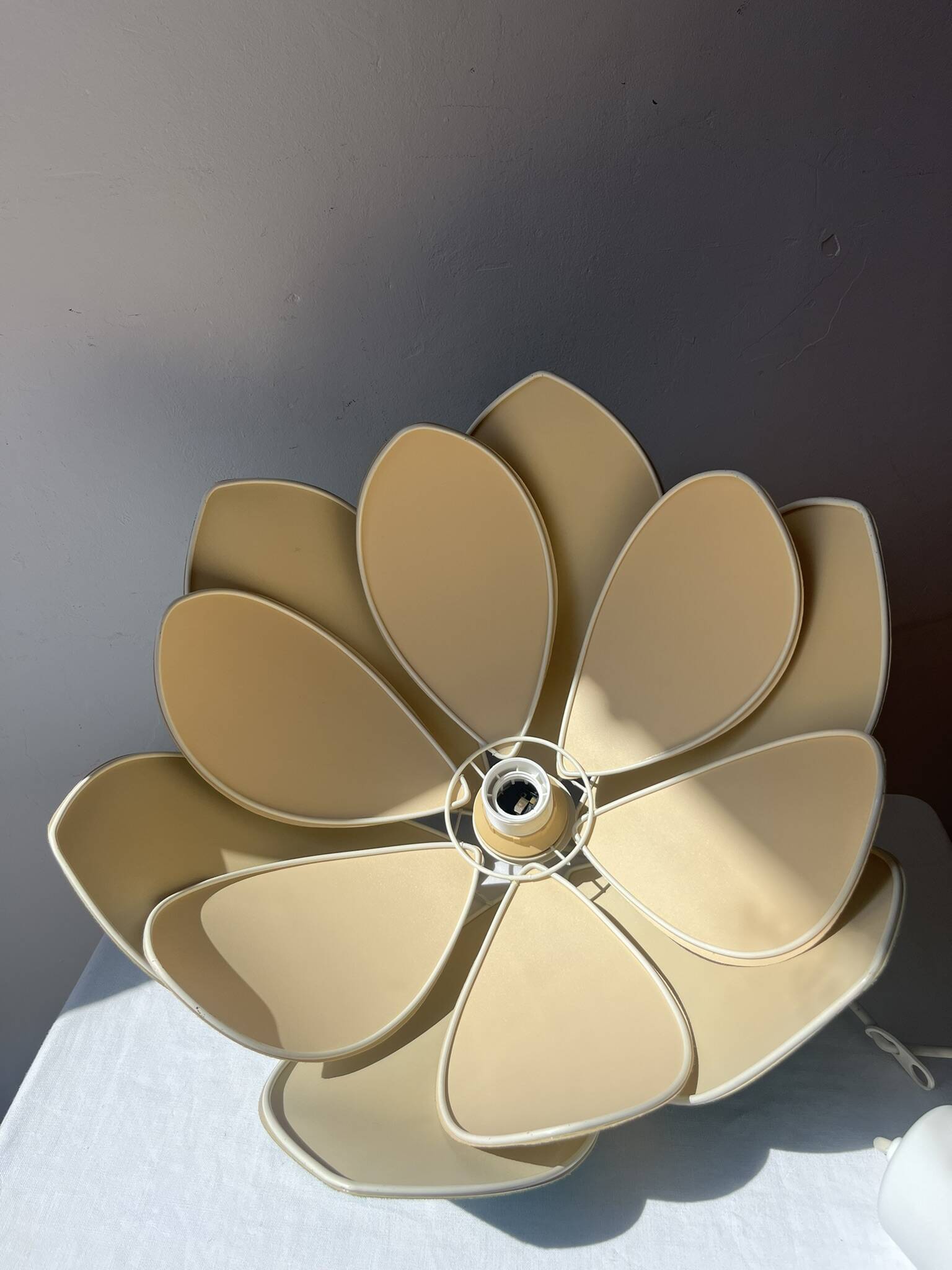 Suspension vintage fleur de lotus verte, 12 pétales