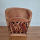 Fauteuil méxicain équipale enfant en cuir et bois