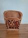 Fauteuil méxicain équipale enfant en cuir et bois