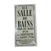 Enamelled plaque "bathroom ...."