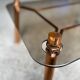 Table basse vintage cuivree 1950