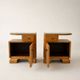Art Deco bird’s-eye maple nightstands, France, 1930s