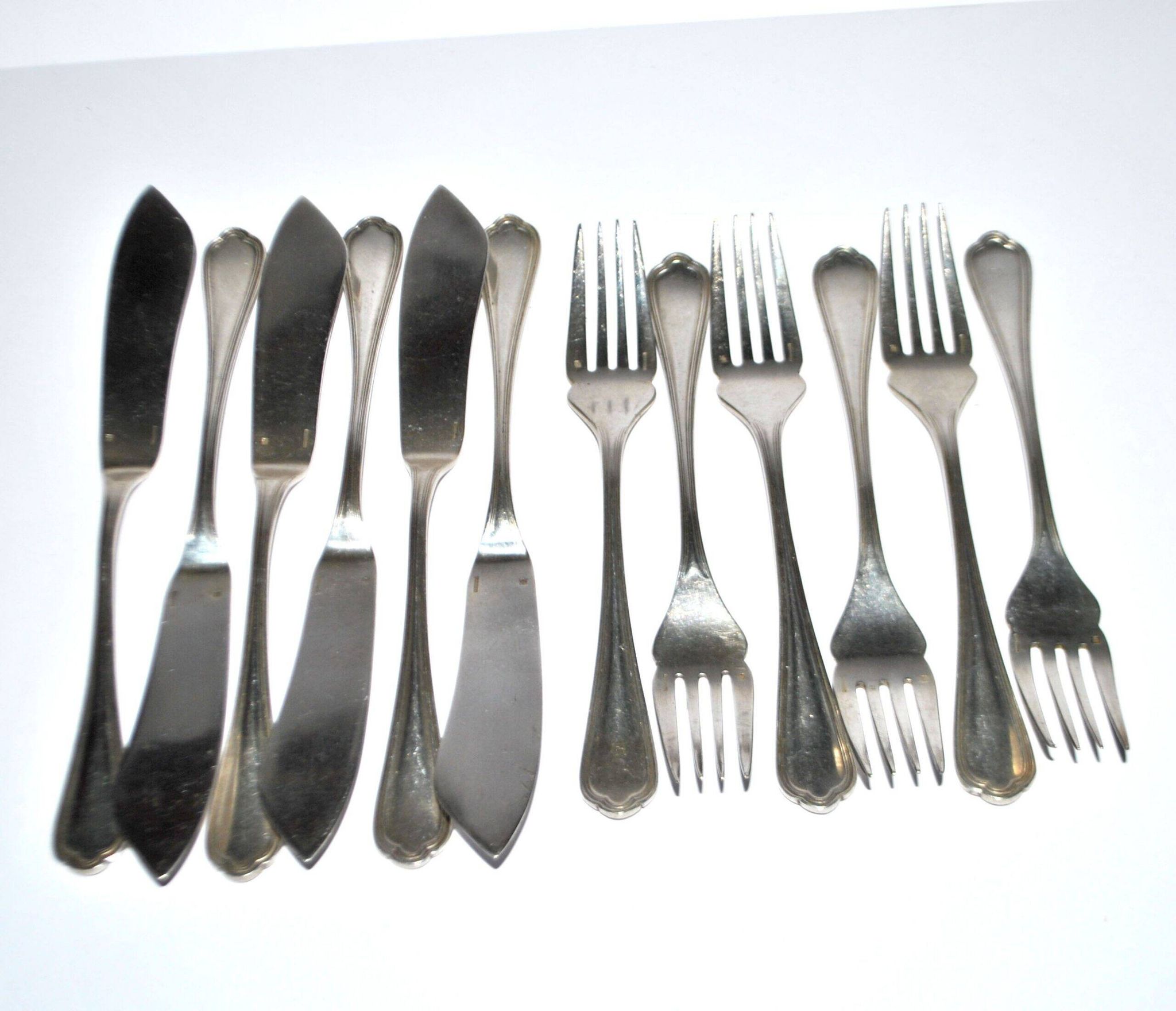 Christofle Spatours 12-piece fish cutlery set: 6 forks + 6 fillet knives