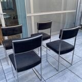 Set of 4 SQ Lux chairs, Willy Rizzo