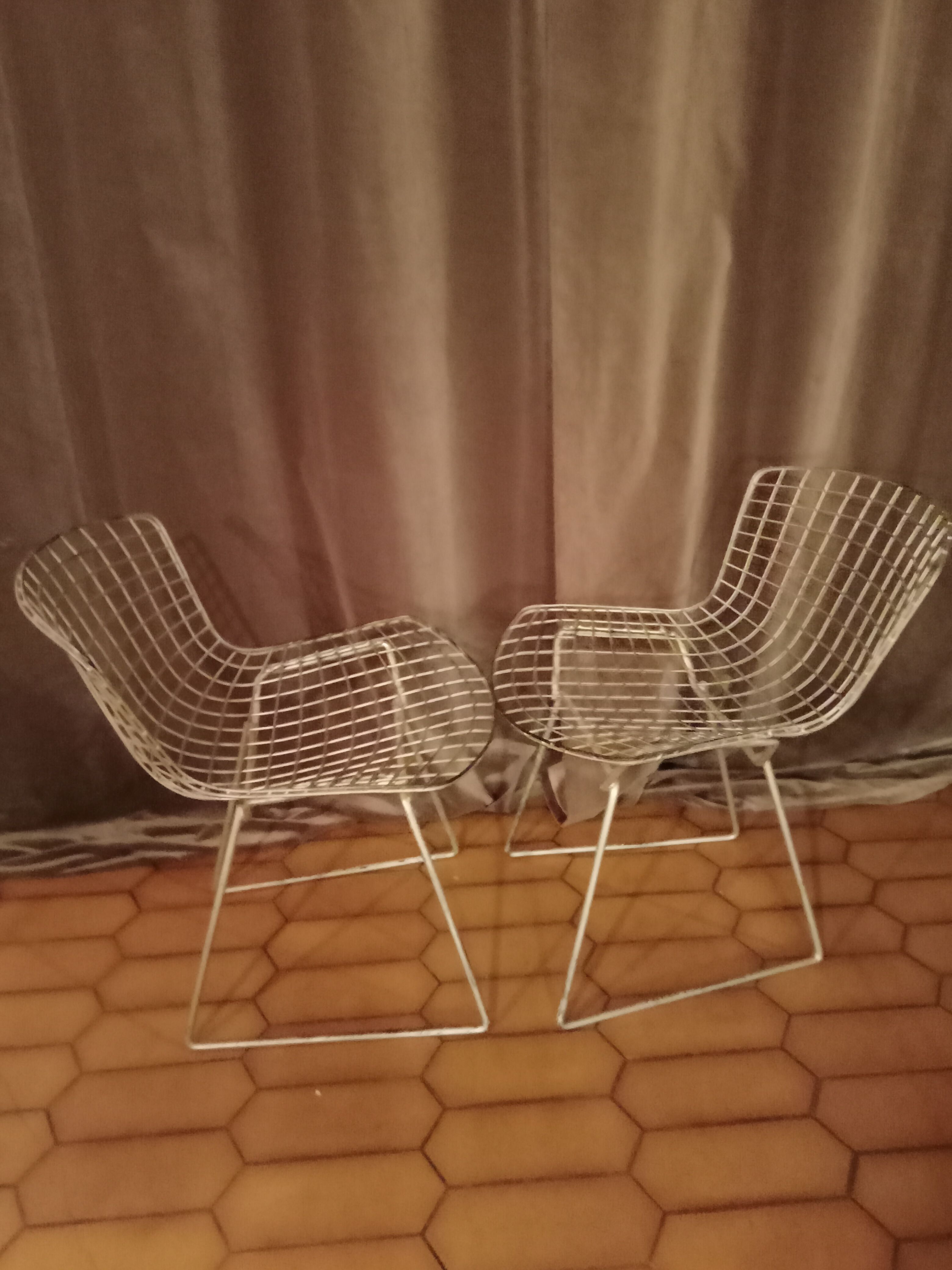 Pair of Harry Bertoia chairs, first edition 1950 Knoll
