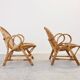 Vintage mid century rattan lounge set by Dirk Sliedregt for Rohe
