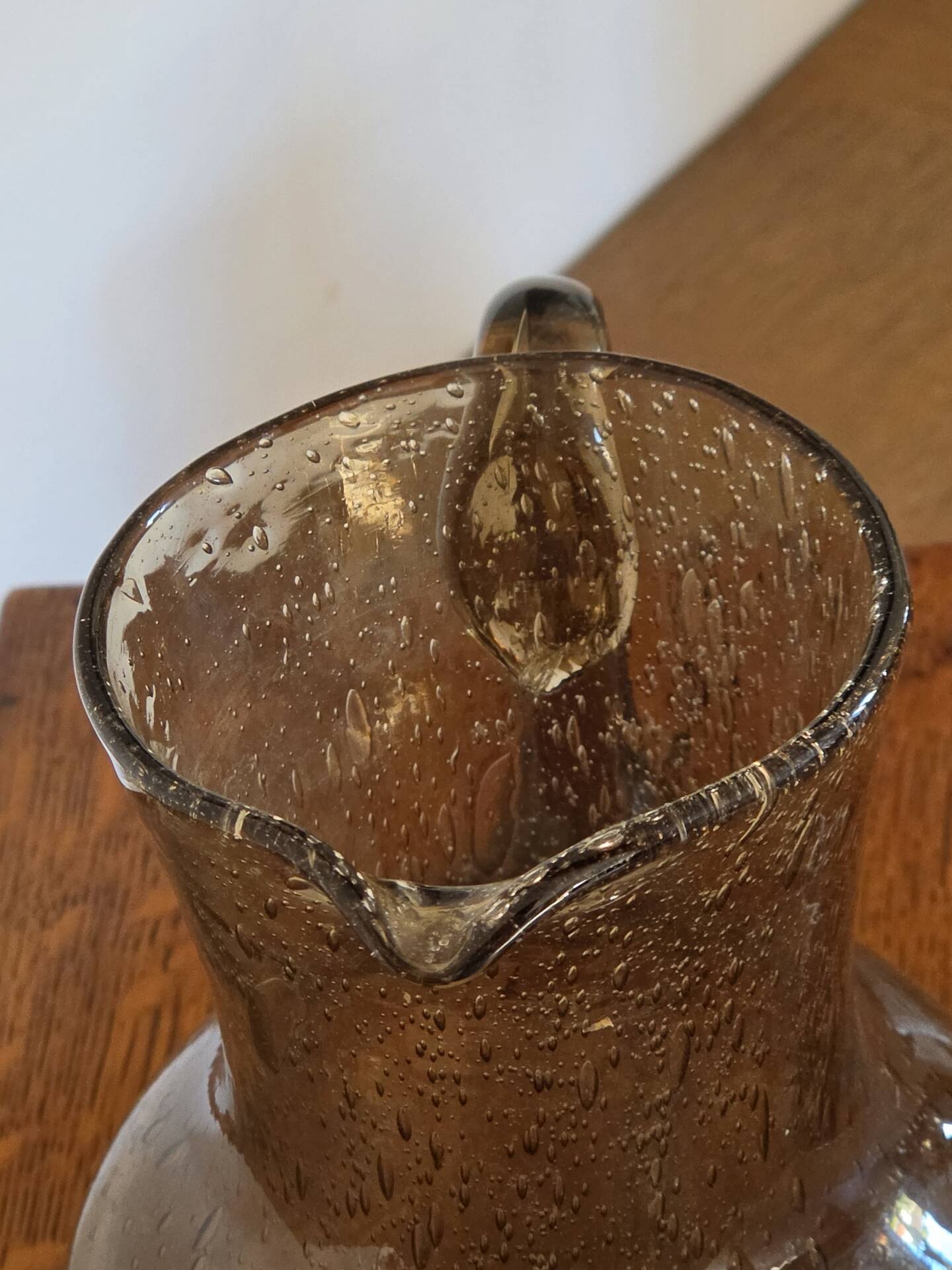 Pichet carafe verre bulle biot vintage