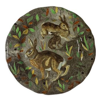 Flat plate Gien Rambouillet rabbit